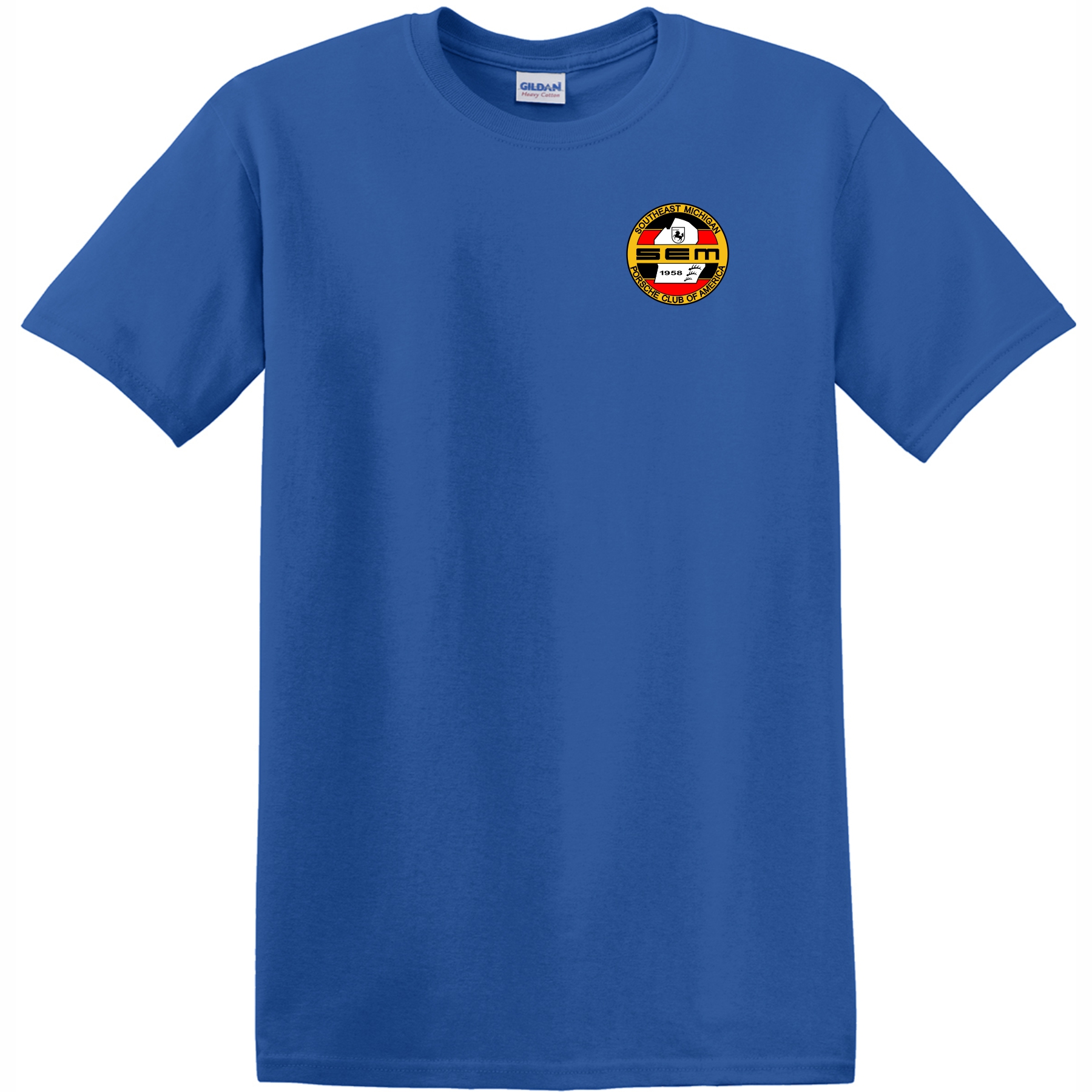 Gildan Men's Heavy Cotton T-Shirt - 100% Cotton Classic Crewneck Tee, XX-Large, Royal Blue