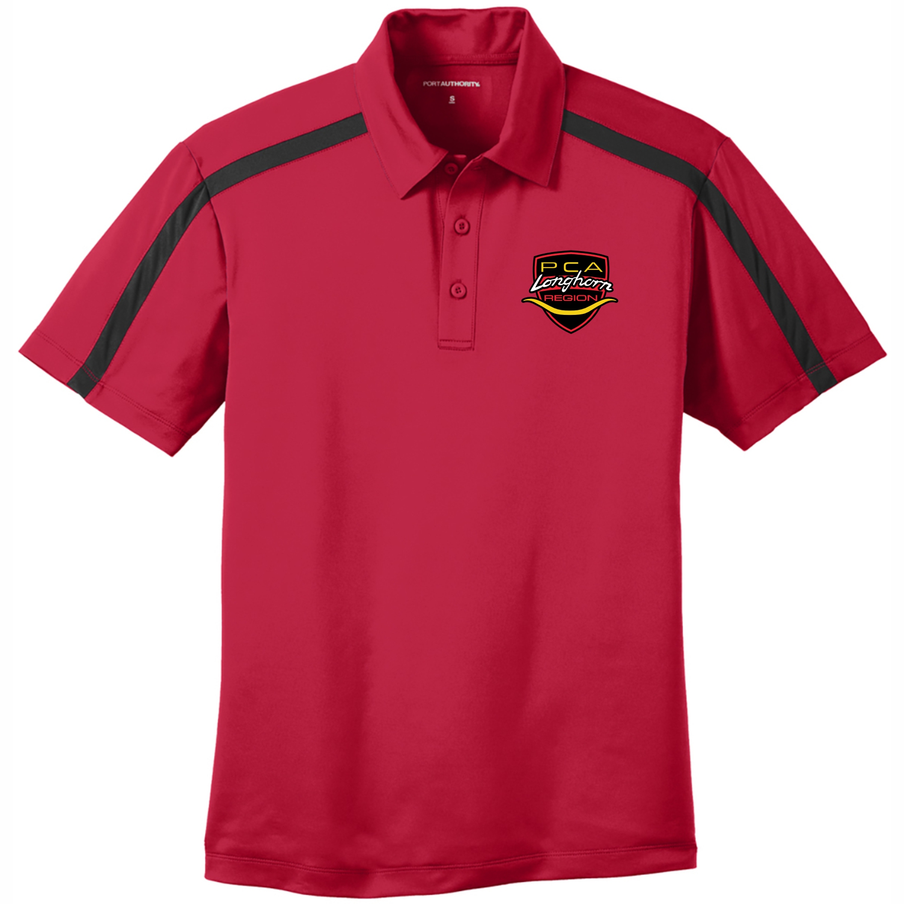 Longhorn Logo - Men's Port Authority Colorblock Stripe Polo | PCA