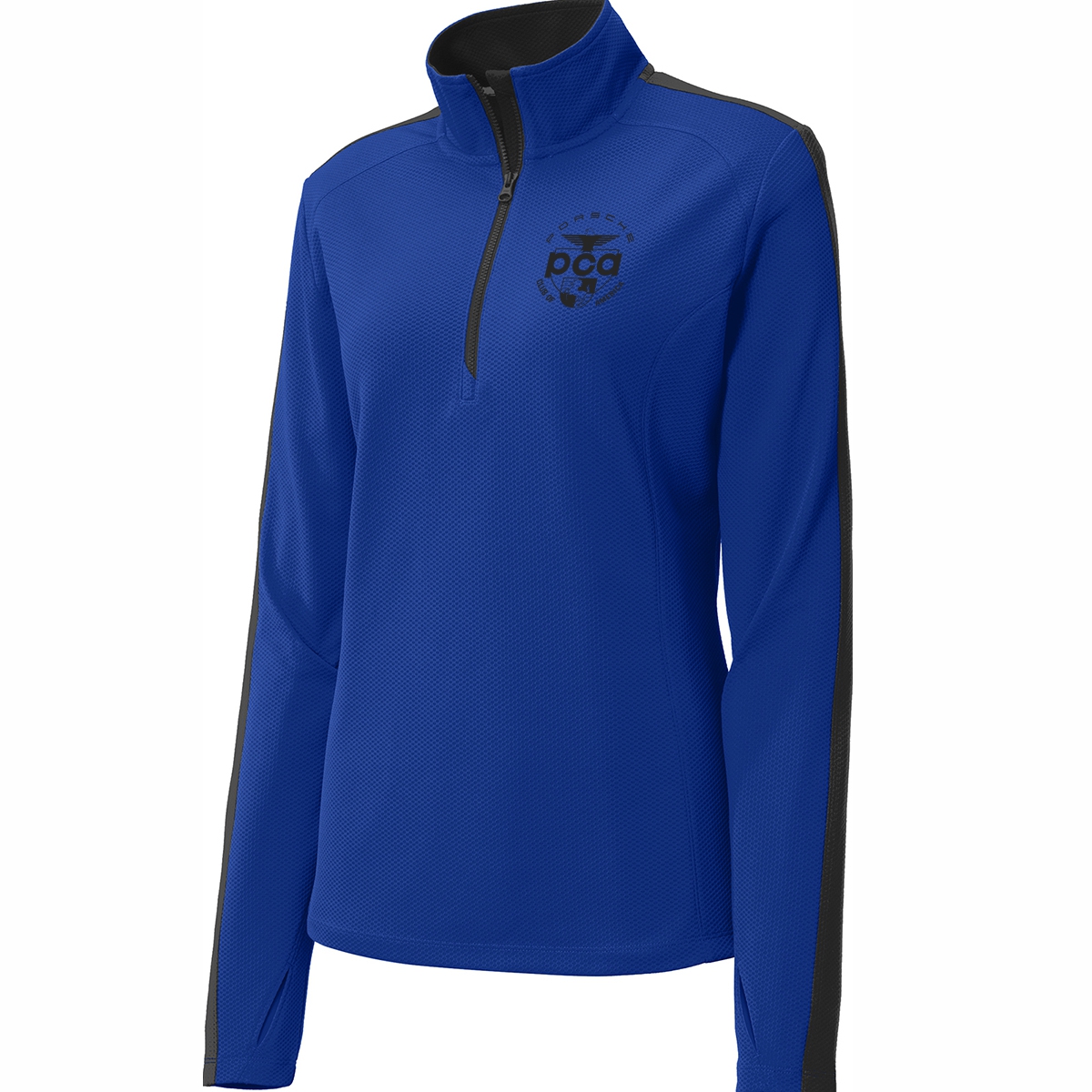 Ladies SportTek Ladies SportWick Textured Colorblock 1/4Zip Pullover