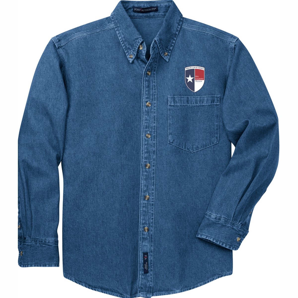 Port Authority Men's Heavyweight Denim Shirt - Stonewashed 100% Cotton Work Shirt - View #10