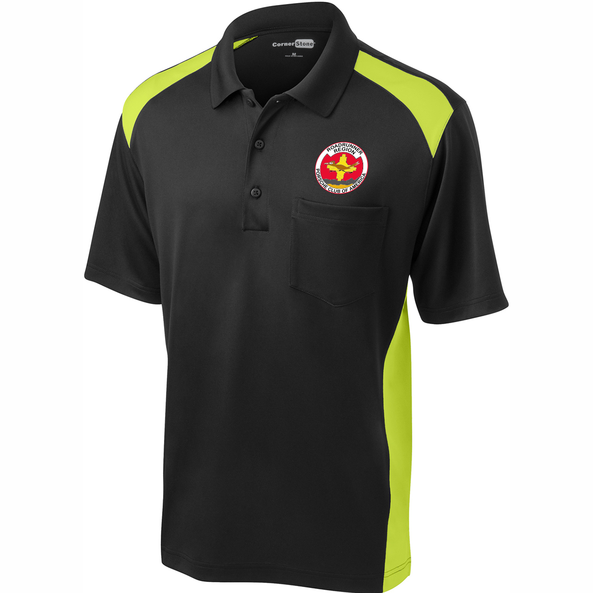 CornerStone Men's Select Snag-Proof Two Way Colorblock Pocket Polo ...