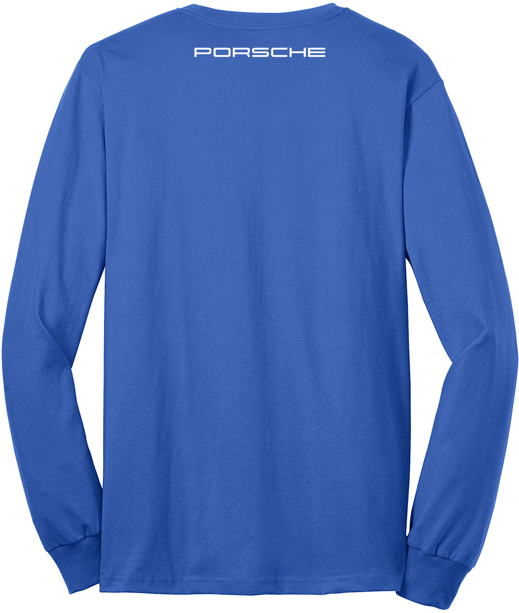 Port & Company Tall Long Sleeve Core Blend Tee – 5.5 Oz, 50/50 Cotton/Poly, Aquatic Blue, 4XLT Size