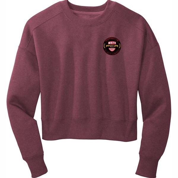 Ladies District Women’s Perfect Weight Fleece Cropped Crew PCA