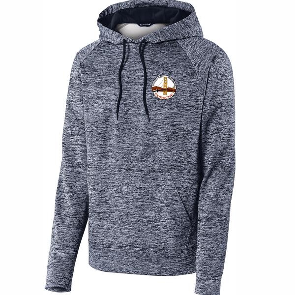 SportTek Men's PosiCharge Electric Heather Fleece Hooded Pullover