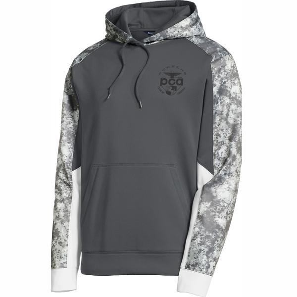Men's Sport-Tek Sport-Wick Mineral Freeze Fleece Colorblock Hooded Pullover  | PCA National Webstore